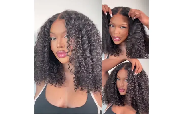 Ohmypretty Wear Go Kinky Curly Glueless 7x5 Lace Closure Wig With Pre-plucked Edges Gorgeous Natural Coily Curl