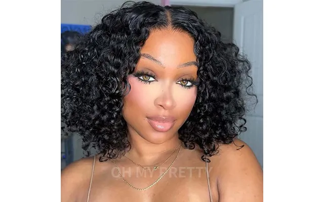Ohmypretty Wear Go Water Wave Bob 7x5 Lace Wig Glueless Short Wig 100% Human Hair Beginner Friendly