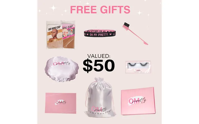 Ompretty Free Gifts Package 3d Mink Eyelashes - Hd Wig Caps