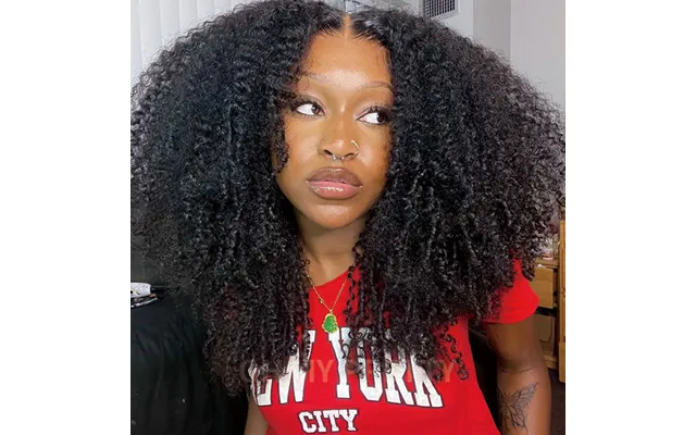 Subscribers-only 16inch Afro Curly Wear Go Wig 7x5 Lace Pre-bleached Knots Glueless Wig