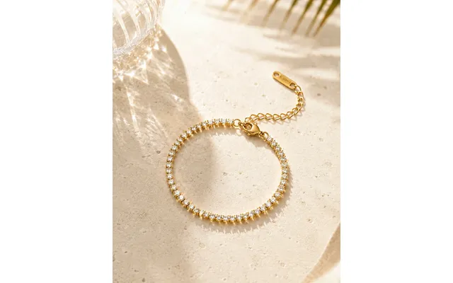 2mm Clear Cz 18k Plated Tennis Bracelet - Gold
