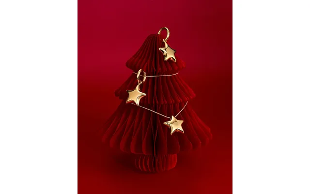 Hollow Bubble Star Pendant Necklace - Gold