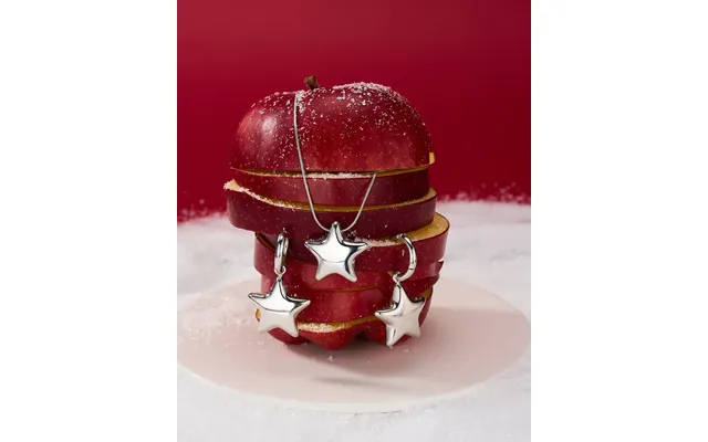 Hollow Bubble Star Pendant Necklace - Sliver