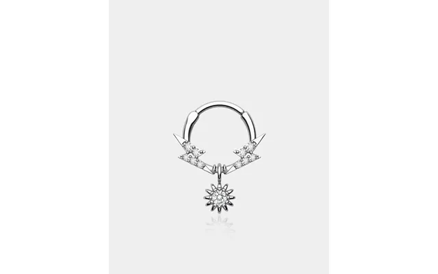 Lightning Bolt Sun Dangle Septum Ring - 8mm