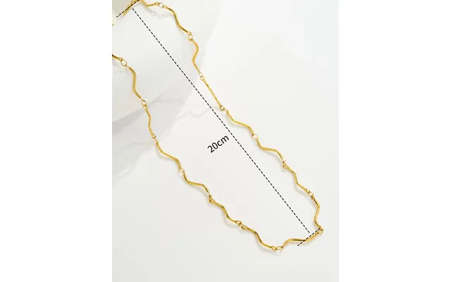 Minimalist Geometric Wave Necklace - Gold