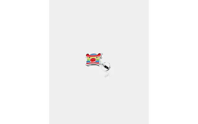 Oufer X Roly Rainbow Pig Internally Threaded Cartilage Stud
