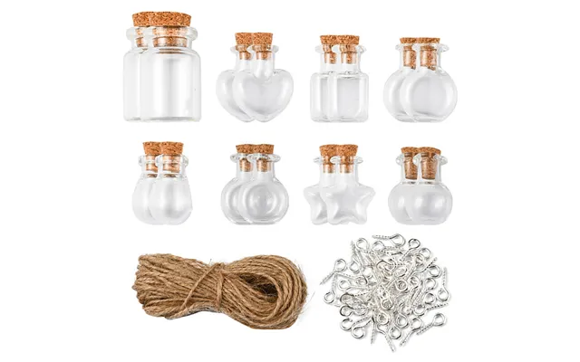 16pcs 8 Styles Glass Jar Bead Containers