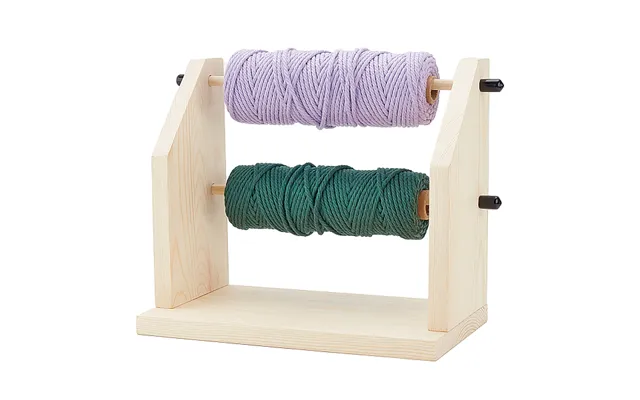2 Spools Solid Wooden Thread Rack