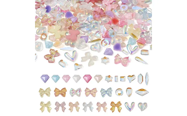 6 Style Resin 3d Nail Art Cabochons