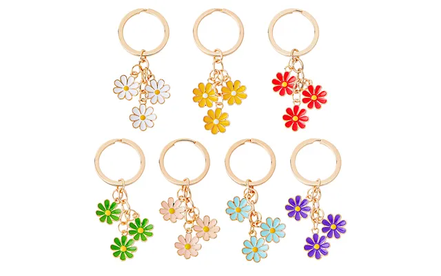 7pcs 7 Colors Cute Enamel Keychain product image