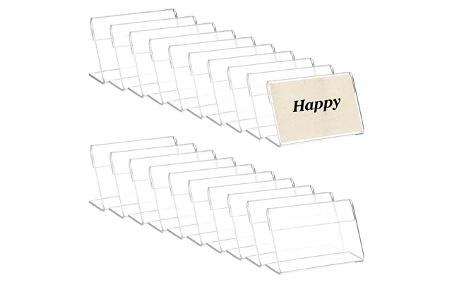 L-shaped Transparent Acrylic Slant Back Sign Holder
