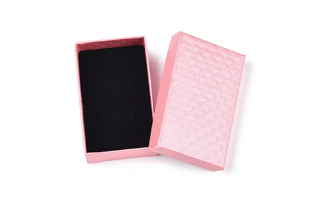 Rhombus Textured Cardboard Jewelry Boxes