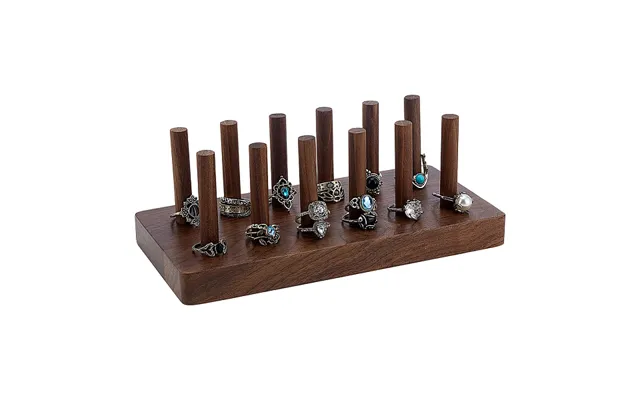 Wood Ring Organizer Display Stands With 12pcs Sticks
