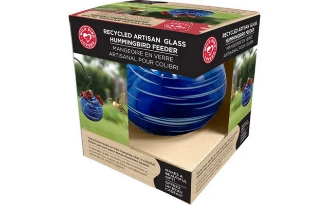 Audubon - Recycled Artisan Glass Hummingbird Feeder