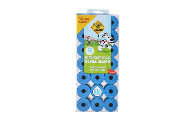 Bags On Board, Waste Pick Up Refill Bags - Blue, 315 Bags