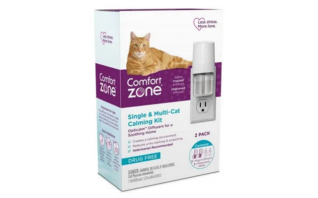 Comfort Zone - Single And Multi Cat Calming Kit For A Soothing Home Diffuser Refill White