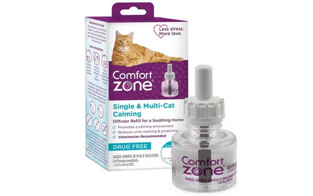Comfort Zone - Single And Multi Cat Calming Kit For A Soothing Home Diffuser Refill White