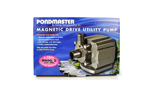Danner - Pondmaster Pond-mag Magnetic Drive Water Pump Black