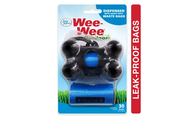Four Paws - Four Paws Wee-wee Outdoor Dog Waste Bag Dispenser With Heavy Duty Waste Bags