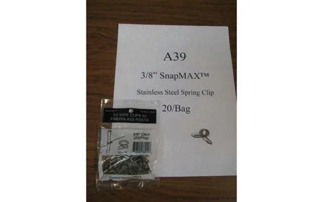 Geotek, Stainless Steel Spring Clip, 3 8 In - 20 Pack
