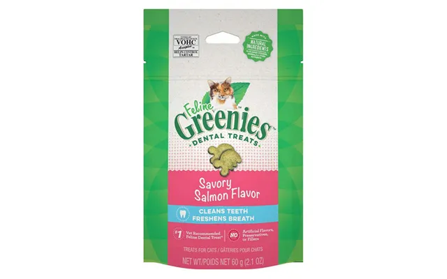 Greenies - Greenies Feline Natural Dental Treats Tempting Salmon Flavor