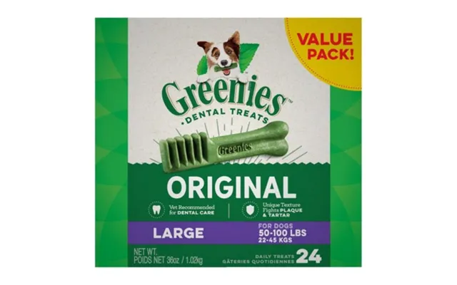 Greenies, Original Teenie Dental Dog Treats, Large - 24 Treats