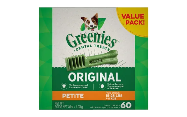 Greenies, Original Teenie Dental Dog Treats, Petite - 60 Treats