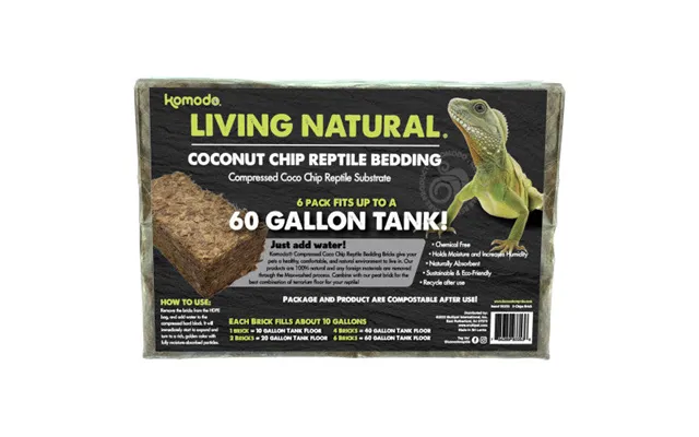Komodo - Komodo Living Natural Coconut Chip Reptile Bedding Brick