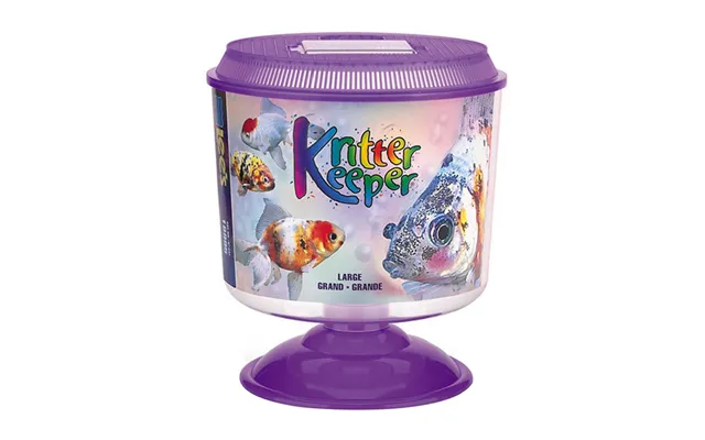 Lee's Aquarium & Pet Products - Lee's Aquarium & Pet Products Round Kritter Keeper With Lid & Pedestal Label