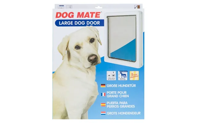 Multi Insulation Dog Door - White Large Dogs Up To 25 Shoulder Height By Dog Mate
