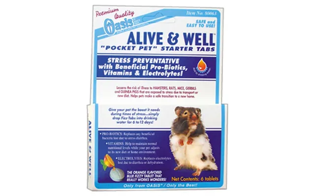 Oasis - Oasis Alive & Well Probiotic Treatment Fizz-tablets For Small Animals