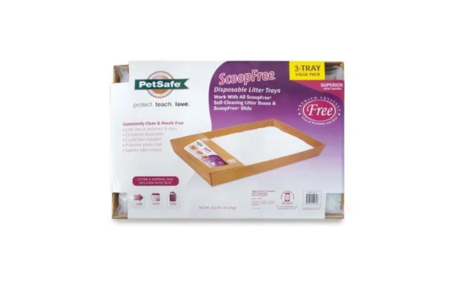 Petsafe - Sensitive Crystal Cat Litter Trays White