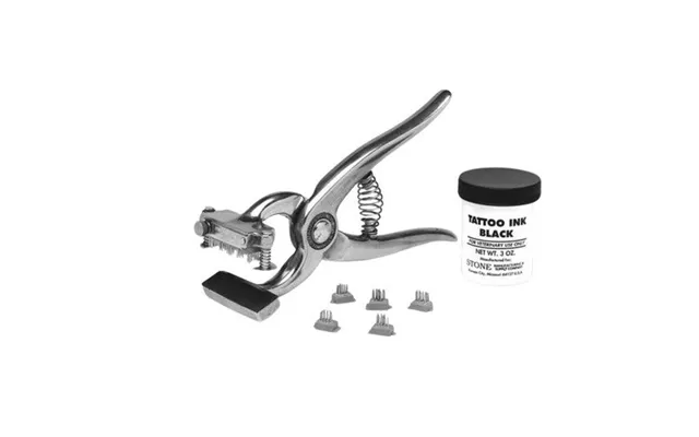 Stone Manufacturing - Tattoo Kit Small Animal 5 16 Inch With Positive Ear Release Stone
