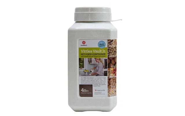 Vittles Vault, Vittles Vault Junior Compact Pet Food Container, White, 1 Each 4 Lb - 6 Lb