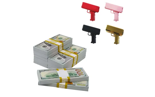 100,000 New Series Stacks With Money Gun - Pink Money Gun