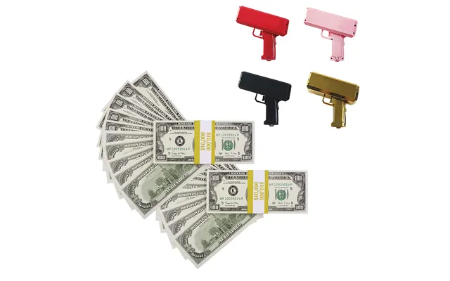 20,000 1990 Series Stacks With Money Gun - Pink Money Gun