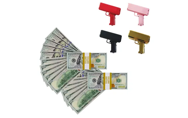20,000 New Series Stacks With Money Gun - Pink Money Gun