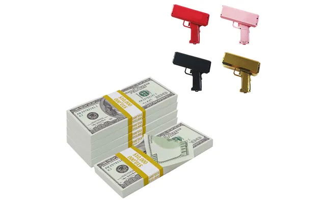 50,000 2000 Series Stacks With Money Gun - Pink Money Gun