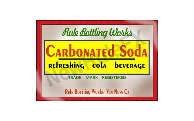 Cola Single Carbonated Soda Self Adhesive Label - License And Royalty Free For Film Use