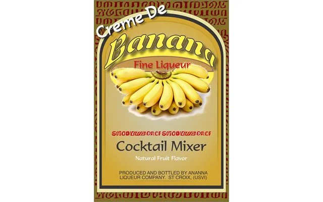 Creme De Bananna Single Self Adhesive Label - Royalty Free For Film Use