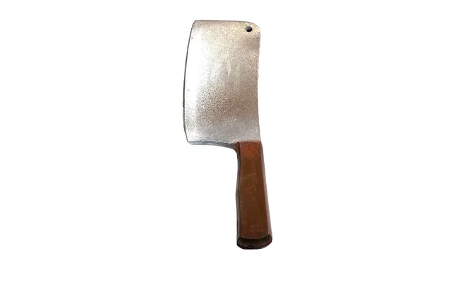 Foam Kitchen Cleaver Blade Knife Prop - Rusty Blade With Brown Handle