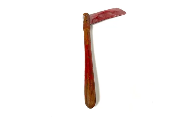Foam Rubber Kama Japanese Grass Sickle - Bloodied Silver Head With Aged Handle