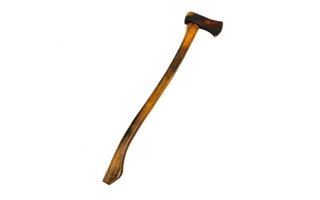 Large Foam Rubber Single Head Two-hand Axe Stunt Prop - Rusty Head With Aged Handle