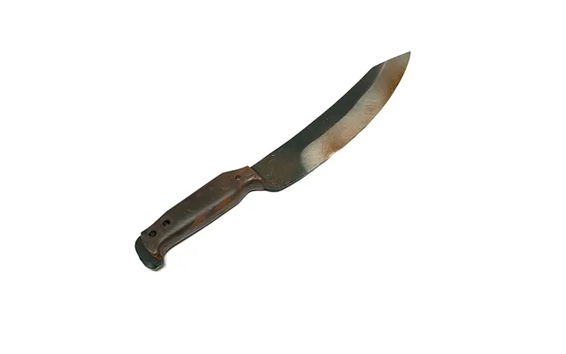 Large Plastic Curved Machete Survival Knife Fx Prop - Rusty