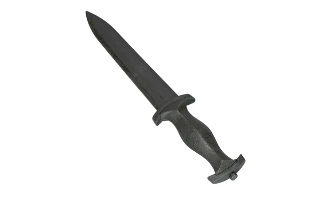 Long Spear Pointed Dagger Poly Training Knife Prop With 8.5 Inch Blade And Grooved Wood Grained Textured Handle