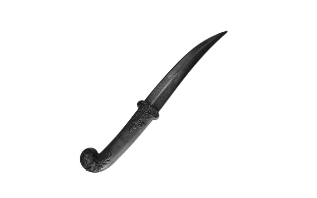 Middle Eastern Style Poly Training Knife With 8.75 Inch Trailing Point Blade Prop
