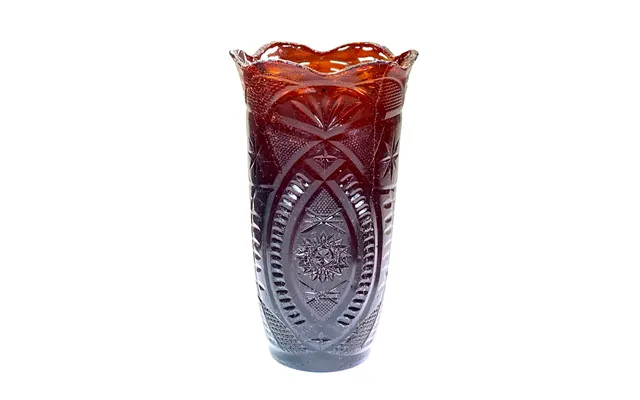 Smashprops Breakaway Cut Crystal Vase - Amber Brown Translucent