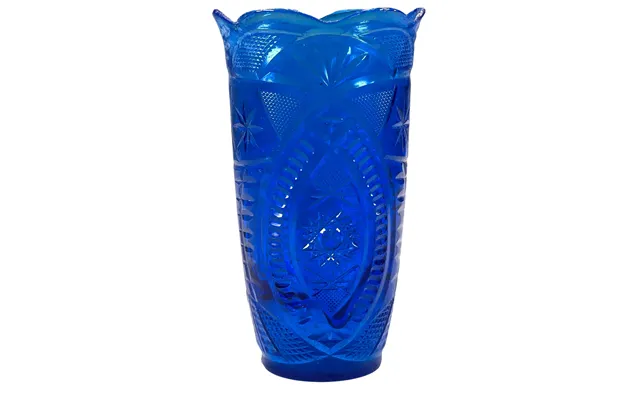 Smashprops Breakaway Cut Crystal Vase - Cobalt Blue Translucent