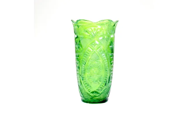Smashprops Breakaway Cut Crystal Vase - Light Green Translucent