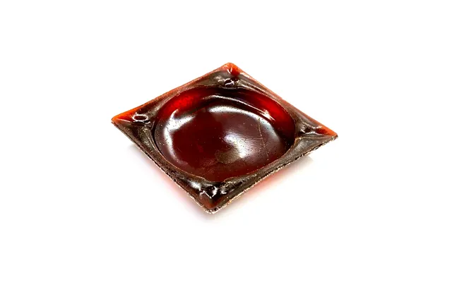 Smashprops Breakaway Square Ash Tray - Amber Brown Translucent
